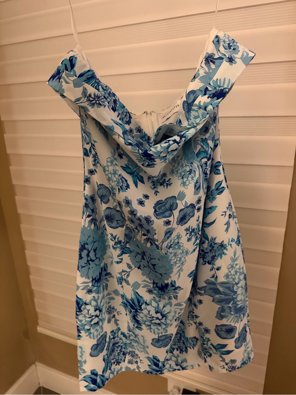 Blue Floral Cowl Neck Sundress